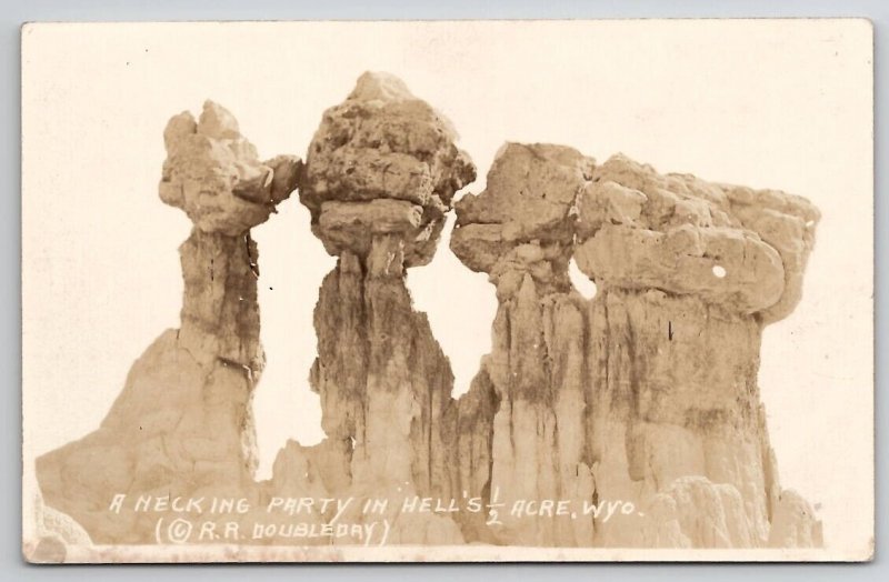 Casper Wyoming Hell's 1/2 Acre Necking Party Doubleday Photo RPPC Postcard V26
