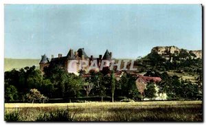 Old Postcard The Chateau de Montal and Cesarines near Saint Cere