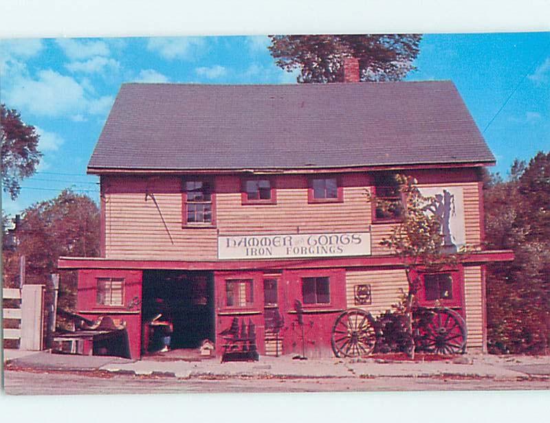 Pre-1980 HAMMER AND TONGS BLACKSMITH SHOP Blue Hill - Near Bar Harbor ME H4712