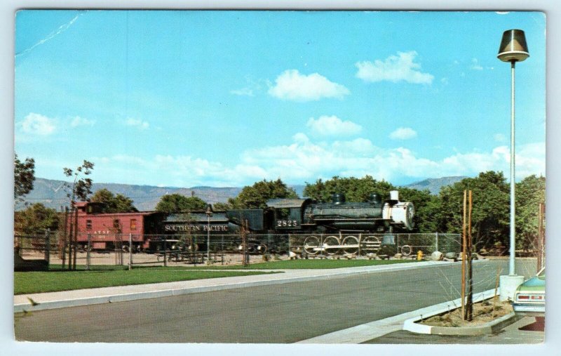 REDLANDS, CA California ~ Southern Pacific RAILROAD STEAM ENGINE c1960s Postcard