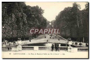 Postcard Old Saint Cloud Park Basin and Allee du Fer a Cheval