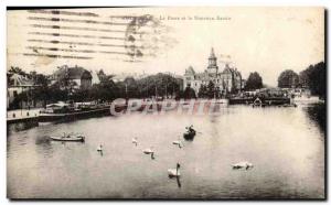 Old Postcard Mulhouse Post and the New Basin