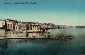 Vintage Postcard 1910's Taranto Veduta della Citta Vecchia Italy IT