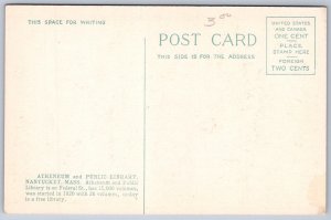 K30/ Nantucket Island Massachusetts Postcard c1910 Atheneum & Library 336