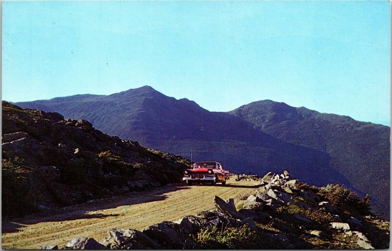 Automobile Road Mount Washington New Hampshire Classic Old Car Chrome Postcard