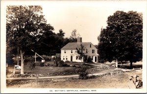 USA Whittier Birthplace Haverhill Massachusetts Vintage RPPC 09.99