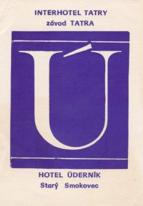 Czechoslovakia Stary Smokovec Hotel Udernik Vintage Luggage Label sk2996