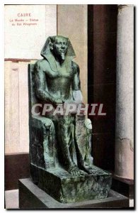 Old Postcard Egypt Egypt Cairo Museum Statue of King Khephern