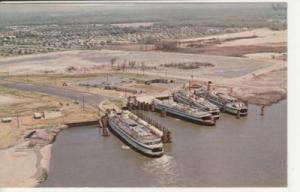 NJ   CAPE MAY - LEWES FERRY  aerial view postcard