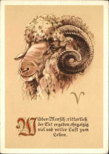 Austrian Zodiac Birth Month Astrology Series Postcard ARIES RAM