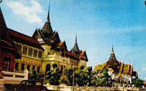 Viet Nam War Era, Thailand, Royal Grand Hall, Old Postcard