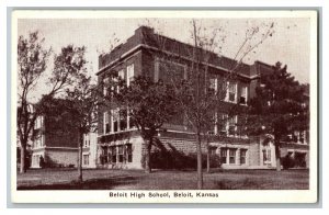 Postcard Beloit High School Beloit Kansas Vintage Standard View Card