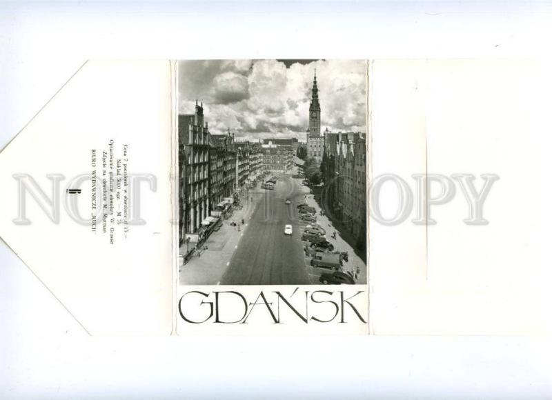 142108 Poland GDANSK Set 7 Original old postcards