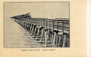 OGDEN-LUCIN CUT-OFF Union Pacific Railroad Train Utah c1910s Vintage Postcard