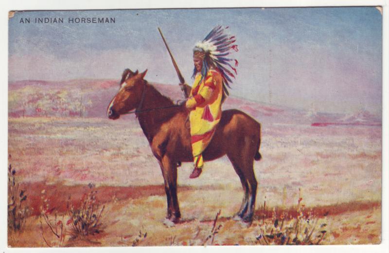 P453 JLs appears 1919 valentines an indian horseman