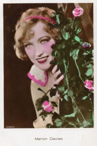 Marion Davies Film Actress Hand Coloured Tinted Real Photo Postcard