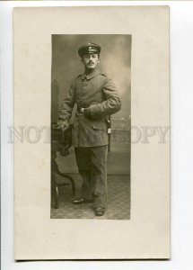 275588 WWI GERMANY Military Officer w/ DIRK vintage REAL PHOTO