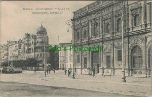 Spain Postcard - Sevilla: Ayuntamiento Y Call De Canovas Del Castillo  RS26170