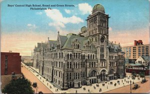 Boy's Central High School Philadelphia Pennsylvania Vintage Postcard C056