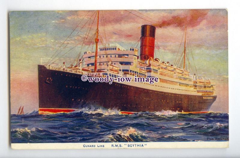 LS1106 - Cunard Liner - Scythia - artist Odin Rosenvinge - postcard