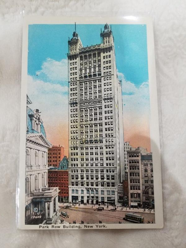 Antique Postcard, Park Row Building, New York