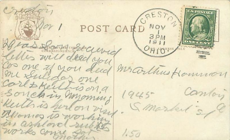 Chicago Illinois Railway Exchange Building 1911 Litho Postcard Used