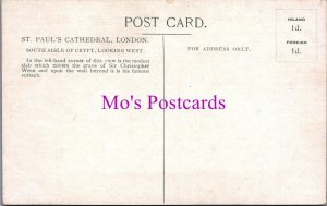London Postcard - St Paul's Cathedral South Aisle of Crypt  SW15312