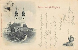 POSTLINGBERG LINZ AUSTRIA~PILGRIMAGE CHURCH-MONK~1898 MULTI IMAGE POSTCARD