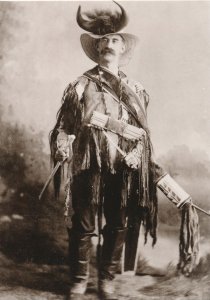 Miles City Montana Newspaper Man Wearing Indian Items - Western USA Recent Print