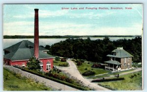 BROCKTON, Massachusetts MA ~ SILVER LAKE & Pumping Station 1912  Postcard