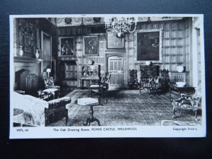 Wales WELSHPOOL Powis Castle THE OAK DRAWING ROOM - Old RP Postcard by Frith