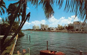 Hotel Row and Indian Creek Miami Beach FL Postcard