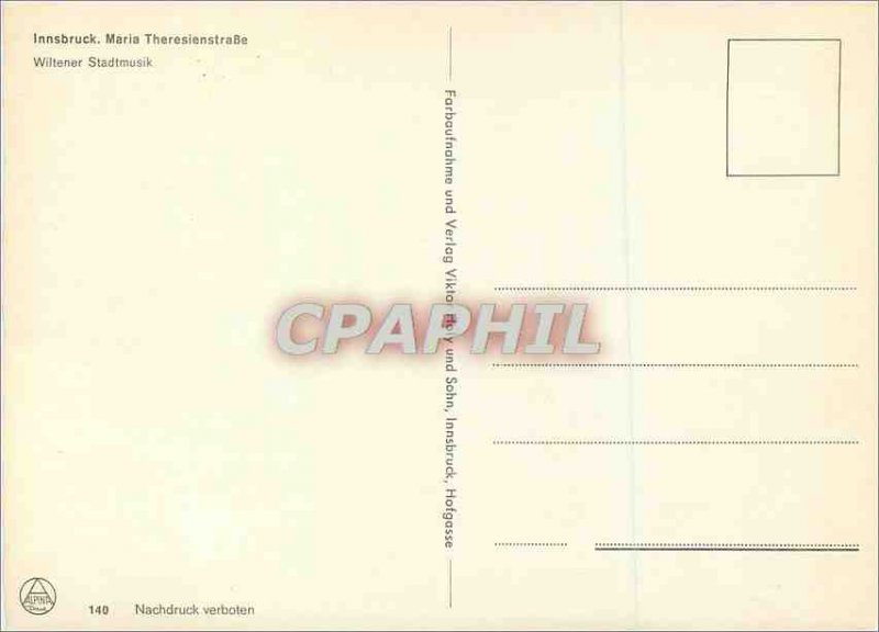 Modern Postcard Innsbruck Maria Theresienstrabe Wiltener Stadtmusik Folklore