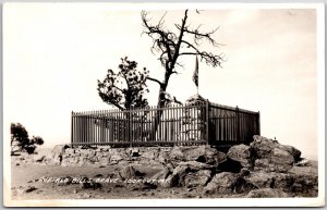 Buffalo Bills Engraved Lookout Mountain Colorado CO Real Photo RPPC Postcard