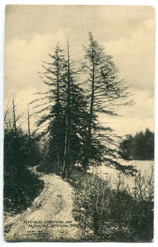 River Drive Markleton Pennsylvania 1914 postcard