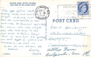 Dawson Creek British Columbia Canada Street Scene Vintage Postcard K83170