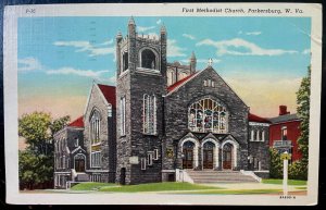 Vintage Postcard 1956 First Methodist Church, Parkersburg, West Virginia (WV)