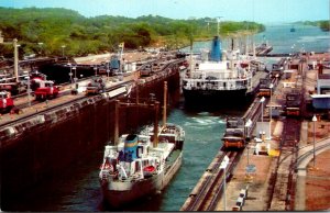 Panama Canal Gatun Locks View From Control Tower Towards Gatun Lake