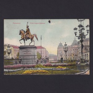 GERMANY 1900, Postcard, Hanover, Statue of Ernst-August, Used