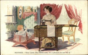 Free Sewing Machine Happy Mother & Baby DeWitt NE Hardware Store Overprint