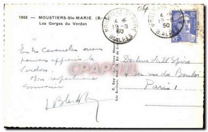 Postcard Modern Moustiers Ste Marie Les Gorges du Verdon