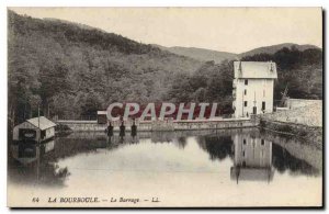 Old Postcard La Bourboule Dam
