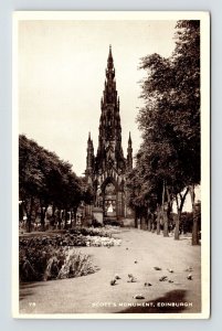 Scotts Monument Edinburgh WB Postcard UNP WOB Note Greetings England