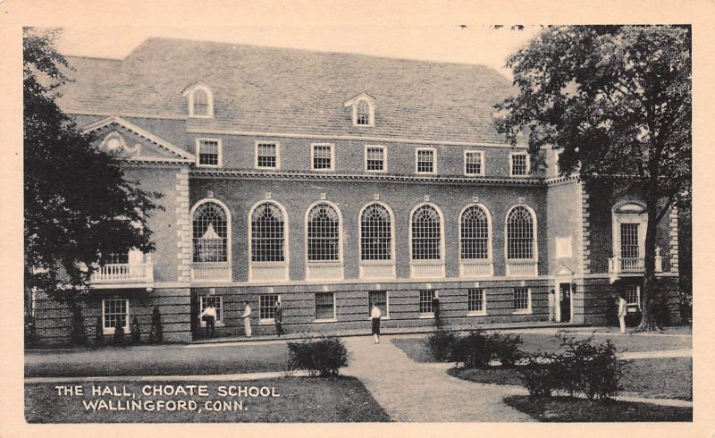 The Hall, Choate School, Wallingford, Connecticut, Early Postcard, Unused