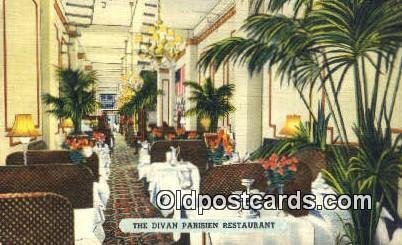 Divan Parisien Restaurant, New York City, NYC USA 1952 close to perfect corne...