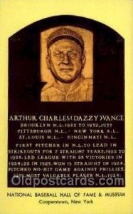 Arthur Charles Dazzy Vance Baseball Hall of Fame Card, Unused 