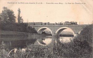 France Courcelles sous Mery Pont du Chemin de Fer Train Bridge postcard C322