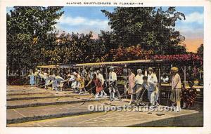 Playing Shuffleboard Florida, FL, USA Shuffelboard Unused 