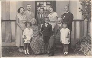 Lot 2 photo postcards 1934 Romania family social history Nasaud by Tatay Stefan