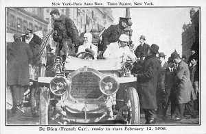 New York Paris Auto Race Auto Racing, Race Car Trade Card Backing 